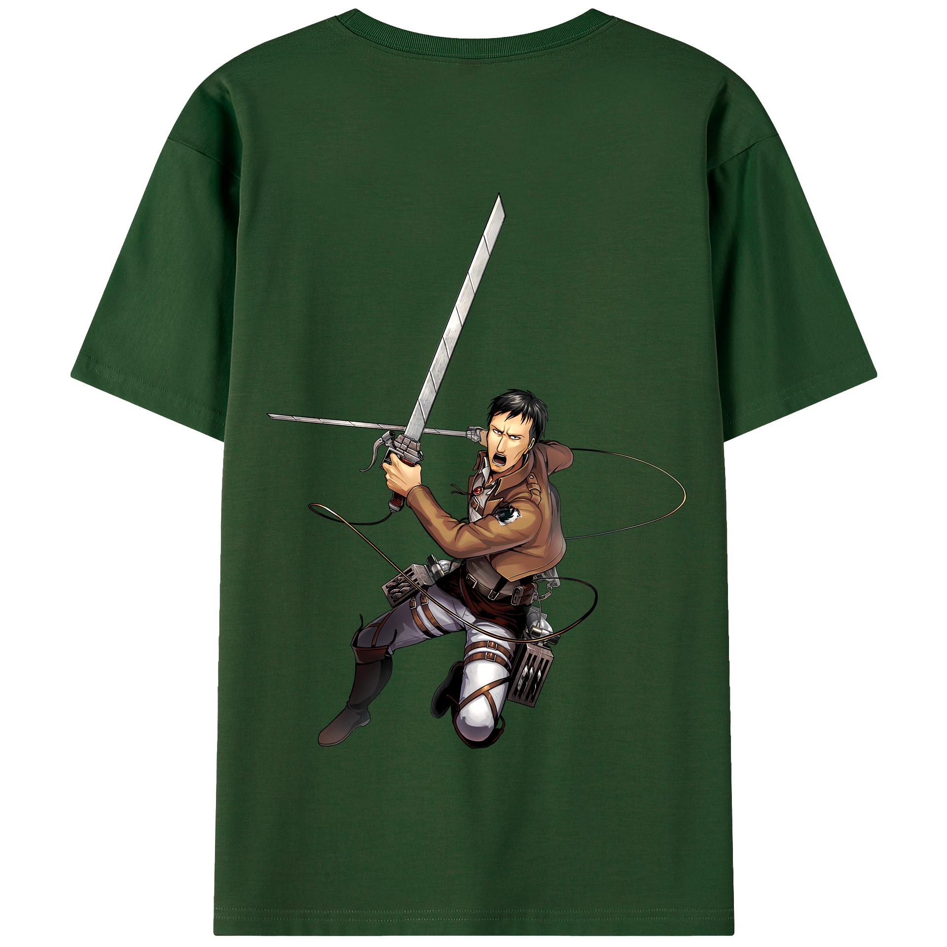 （画像用） 進撃の巨人 Attack on Titan 綿100％半袖Tシャツ（背面プリント）